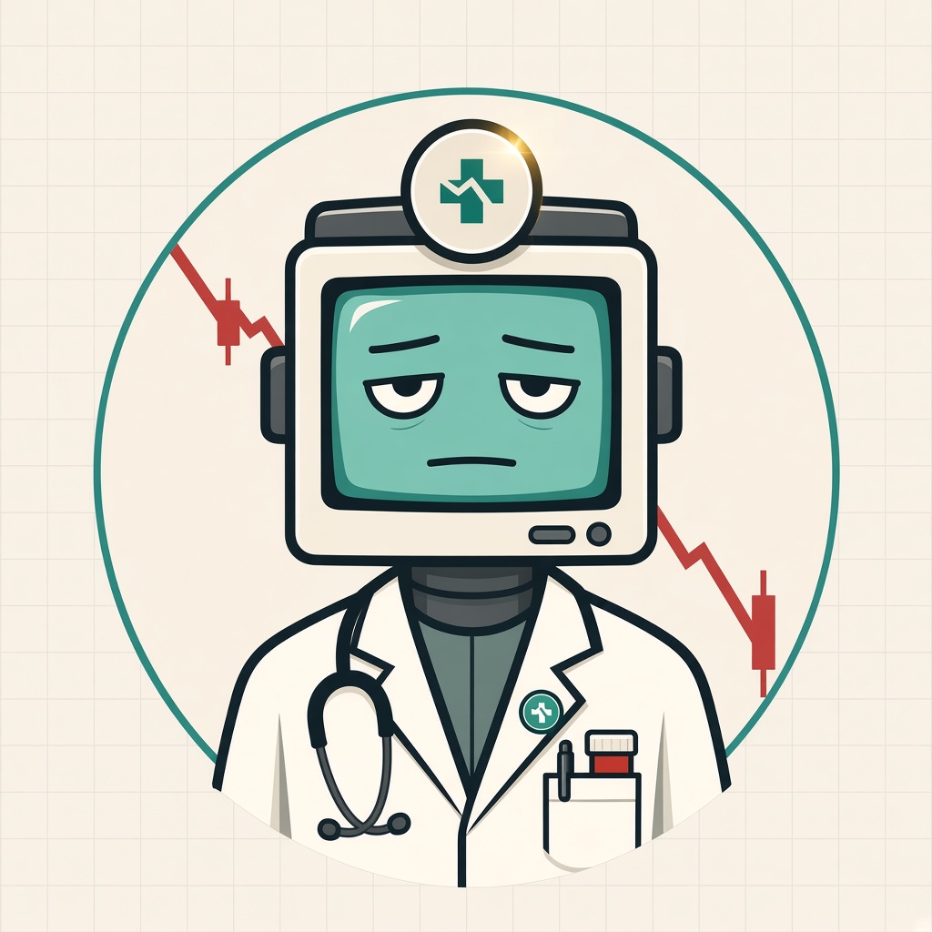 Dr. Cope, a retro CRT robot in a white coat with a stethoscope