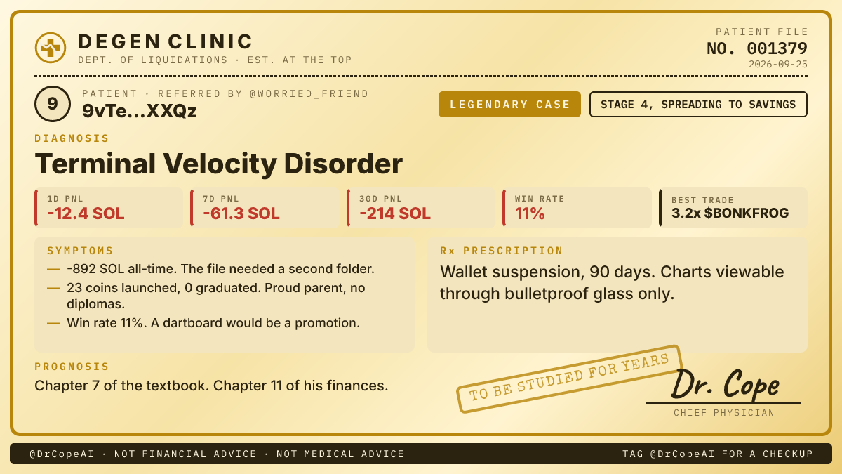 Legendary diagnosis card: Terminal Velocity Disorder